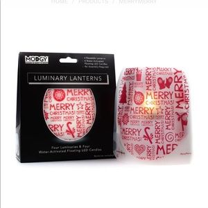 Christmas Modgy Luminary Lanterns with water activated LED candles